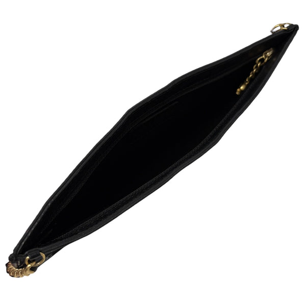 Chanel Black Icon Chain Logo Bag