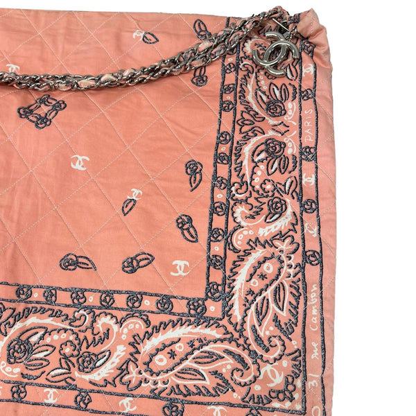 Chanel Peach Bandana Chain Shoulder Bag