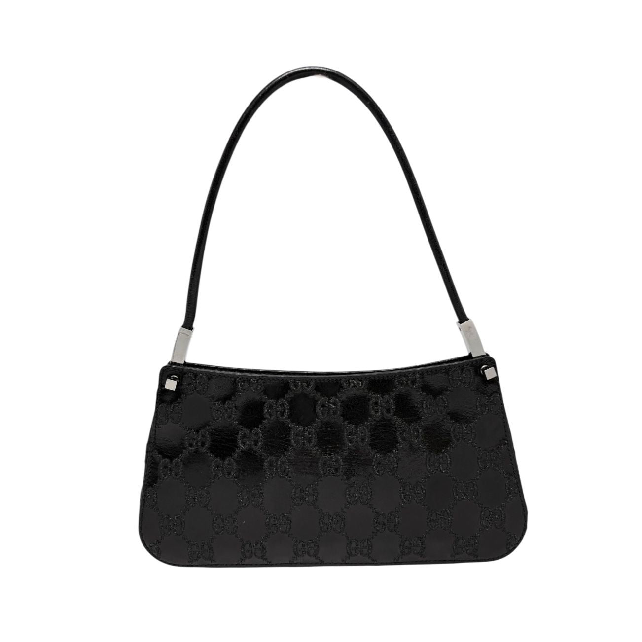 Gucci Black Raised Logo Shoulder Bag