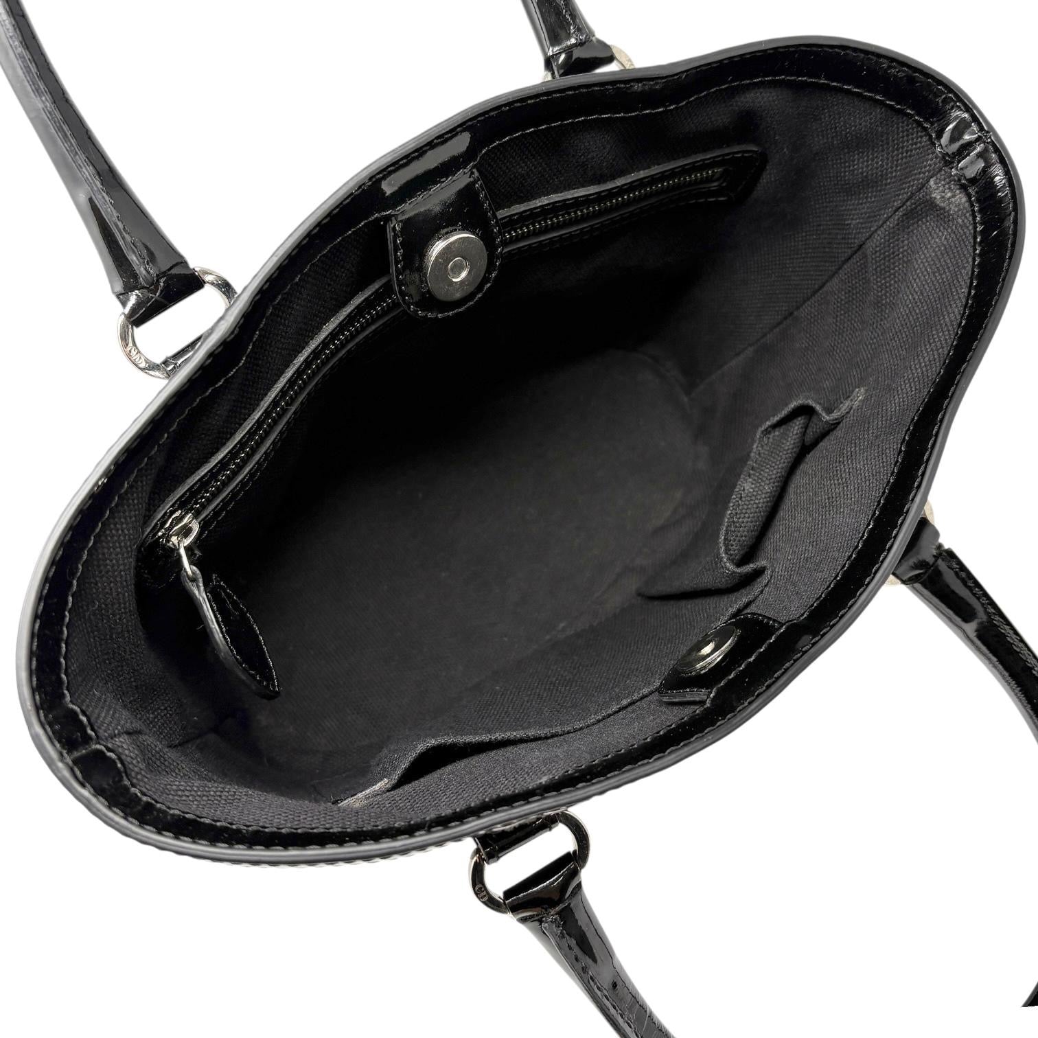Dior Black Patent Leather Shoulder Bag