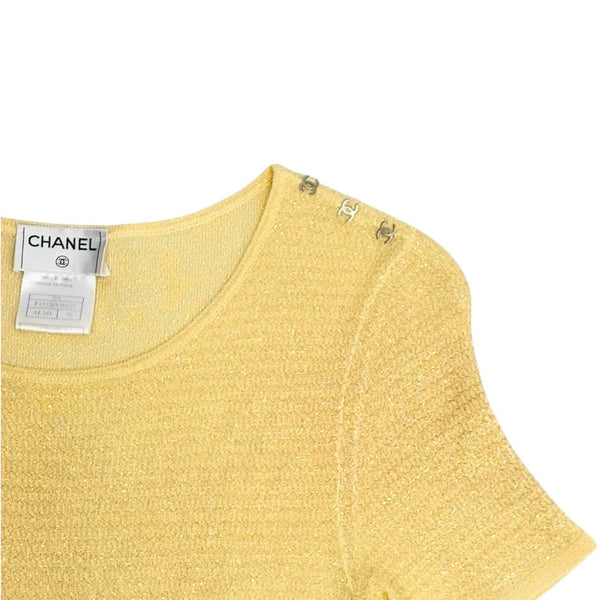 Chanel Yellow Triple Logo Top