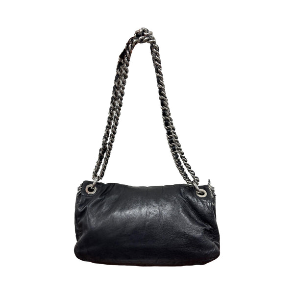Chanel Black Leather Fringe Flap Bag