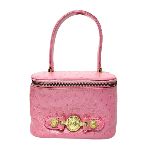 Versace Pink Logo Vanity Bag