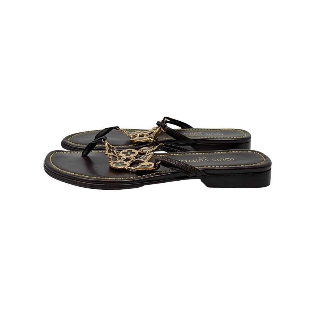 Louis Vuitton Chain Logo Sandals