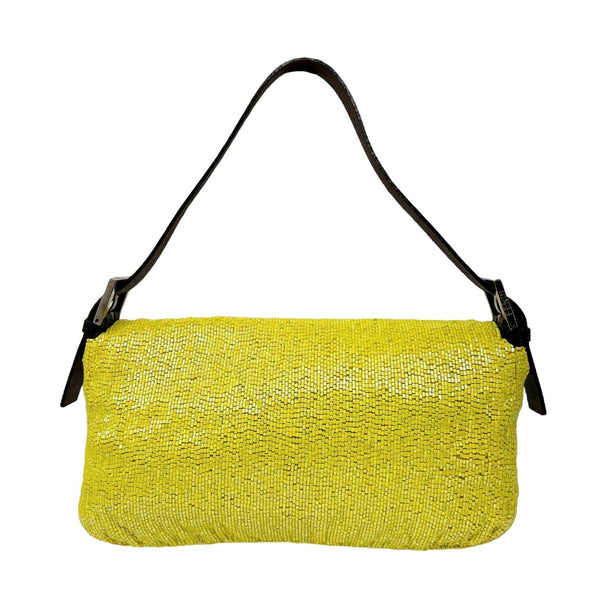 Fendi Yellow Beaded Baguette