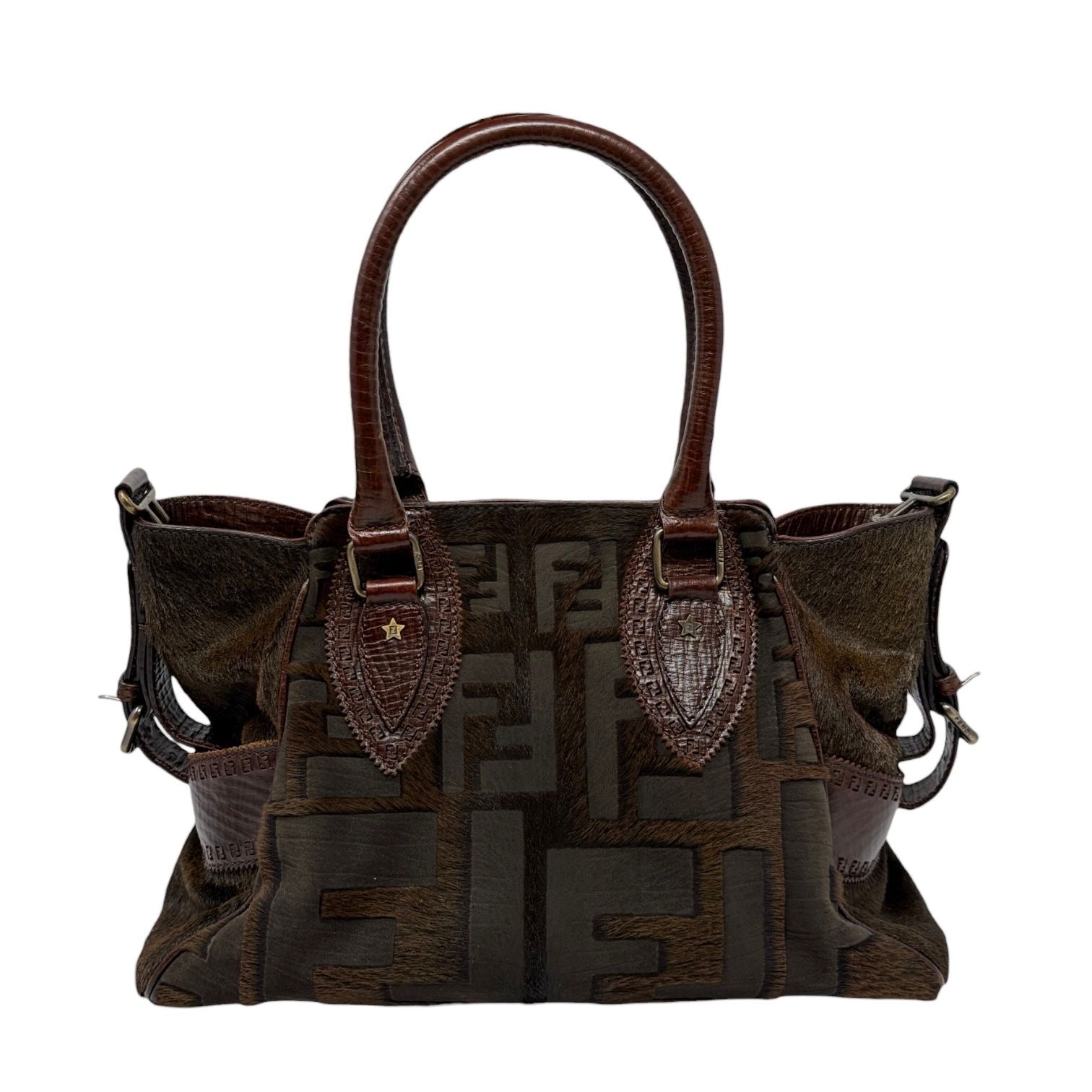 Fendi Brown Calfhair Shoulder Bag