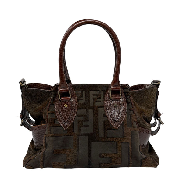 Fendi Brown Calfhair Shoulder Bag