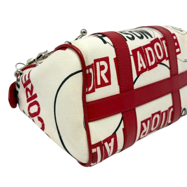 Dior White Hardcore Mini Boston Bag