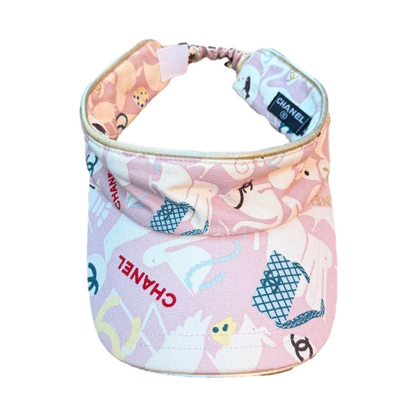 Chanel Pink Animal Logo Visor