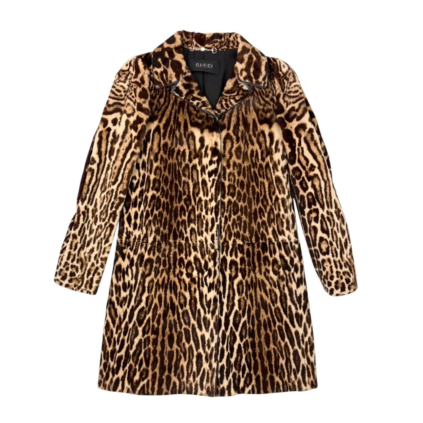 Gucci Calfhair Cheetah & Leather Jacket
