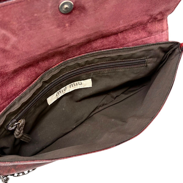 Miu Miu Red Chain Shoulder Bag