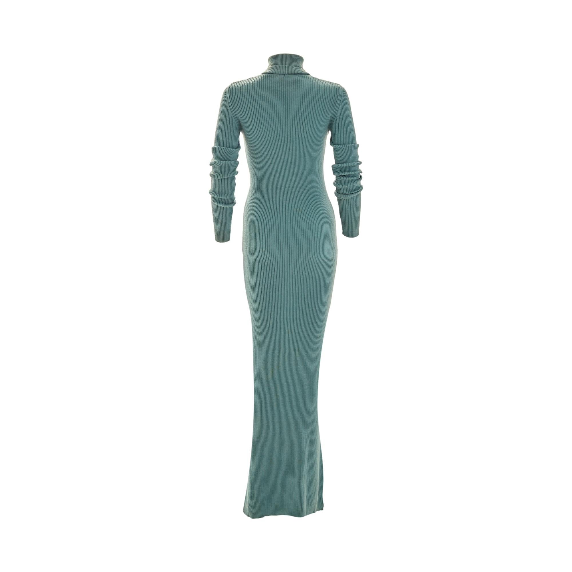 Dior Baby Blue Ribbed Sweater Dress Dior Baby Blue Ribbed Sweater Dress