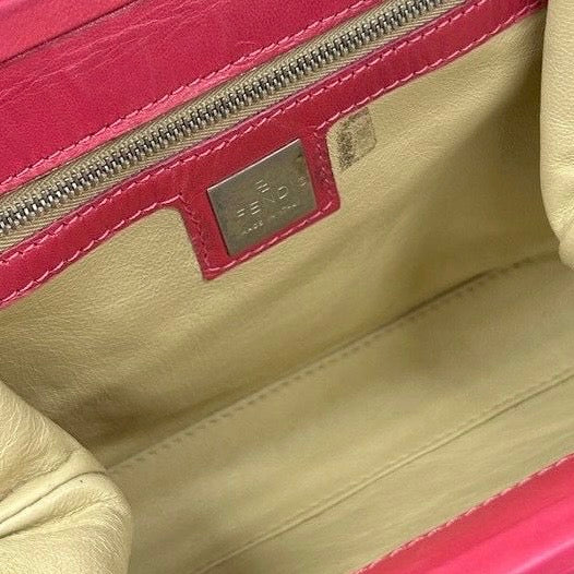 Fendi Pink Cheetah Mini Top Lock Bag