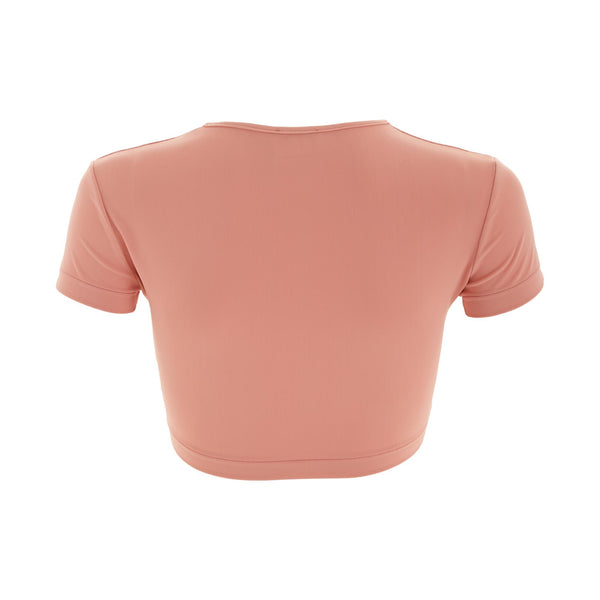 Chanel Baby Pink Logo Crop Top