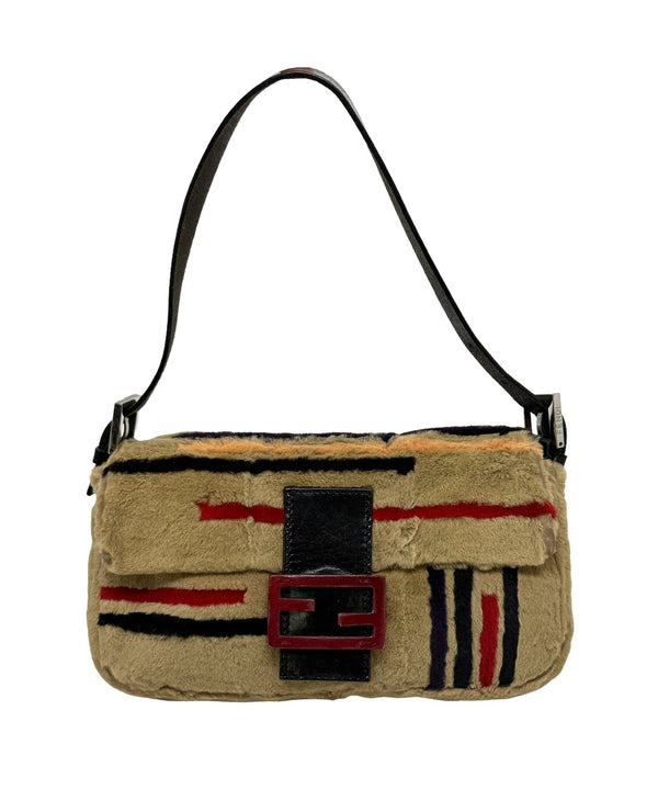 Fendi Fur Printed Baguette