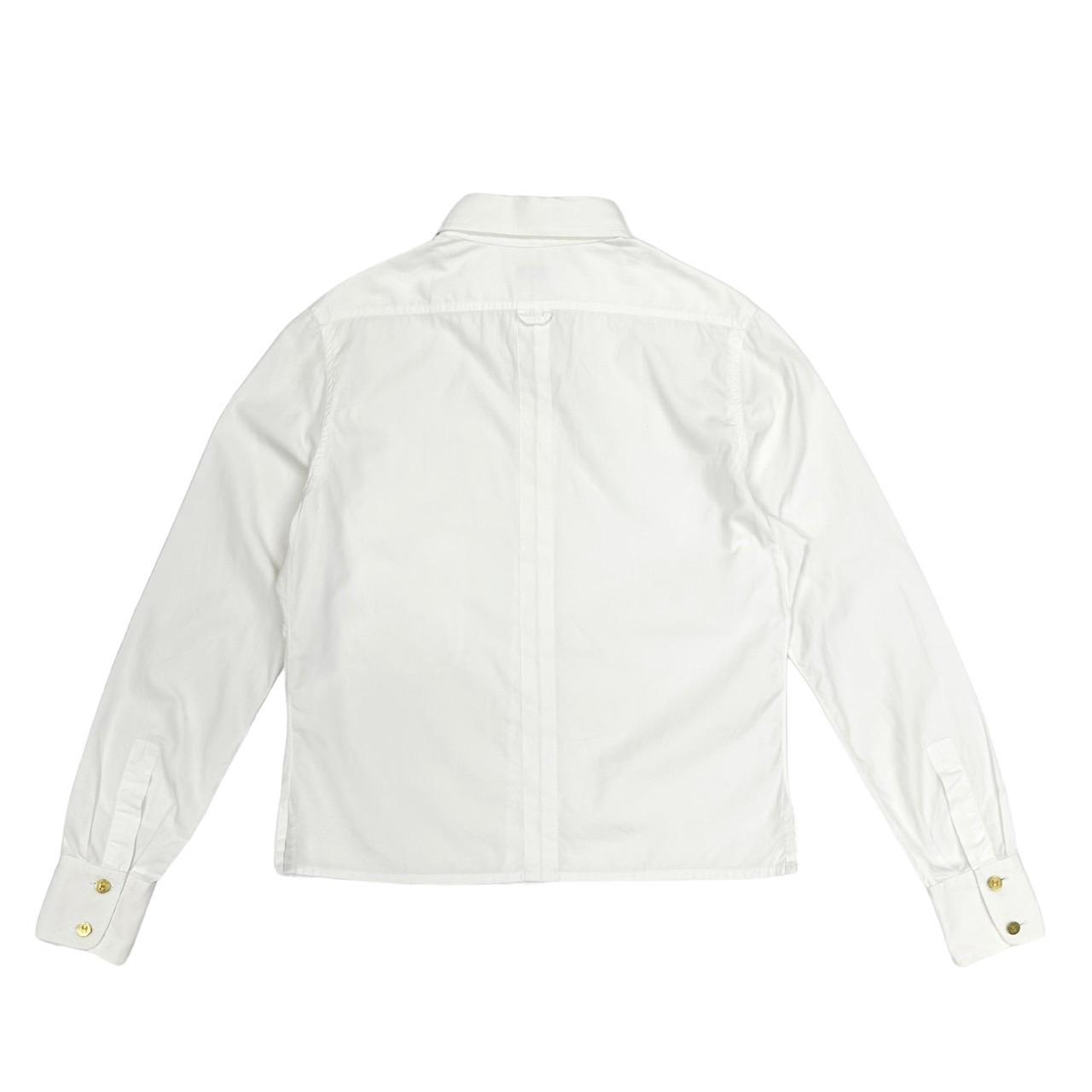 Chanel White Logo Button Down