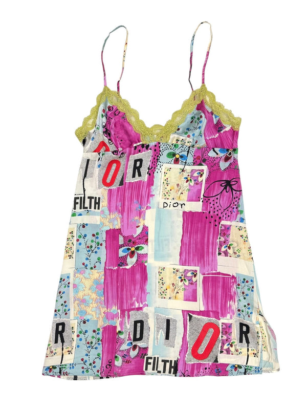 Dior Filth Logo Slip Dress