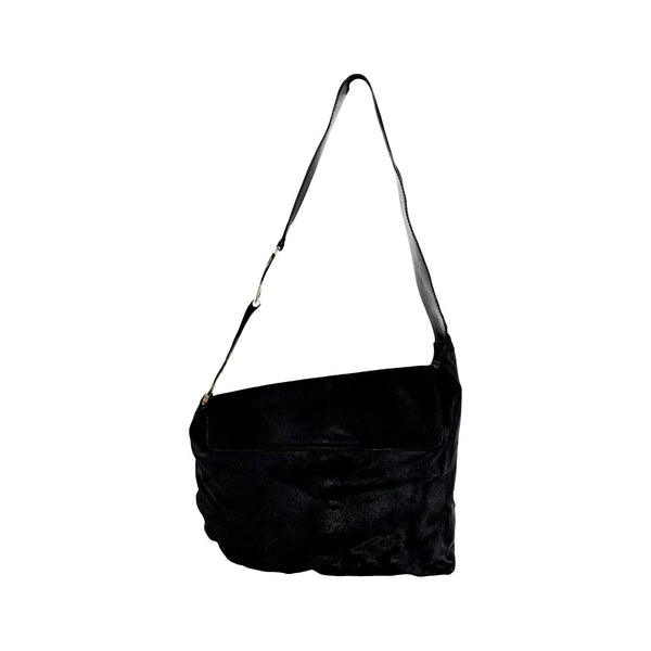 Gucci x Tom Ford Black Pony Hair Jumbo Bag