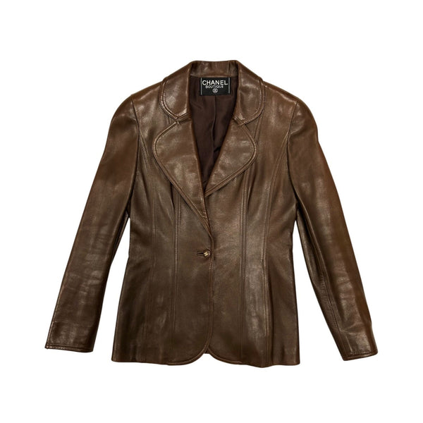 Chanel Brown Leather Jacket
