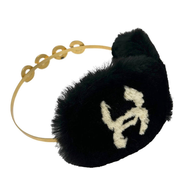 Chanel Black Logo Earmuffs