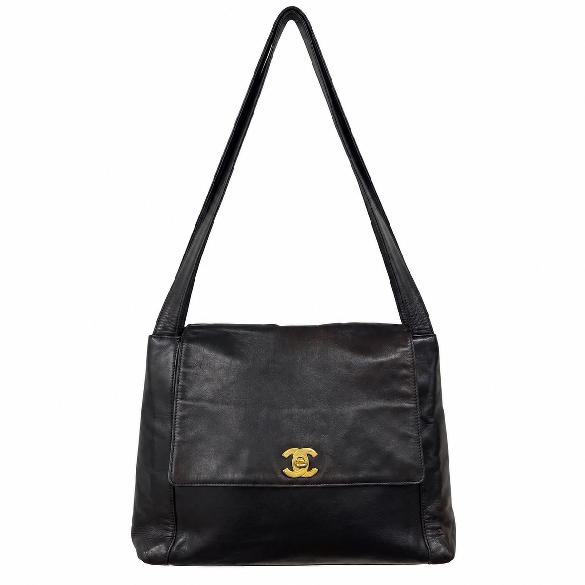Chanel Black Leather Shoulder Bag