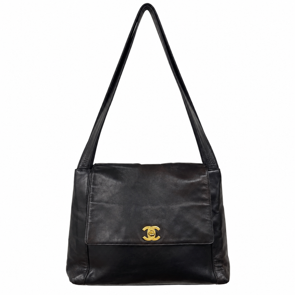 Chanel Black Leather Shoulder Bag