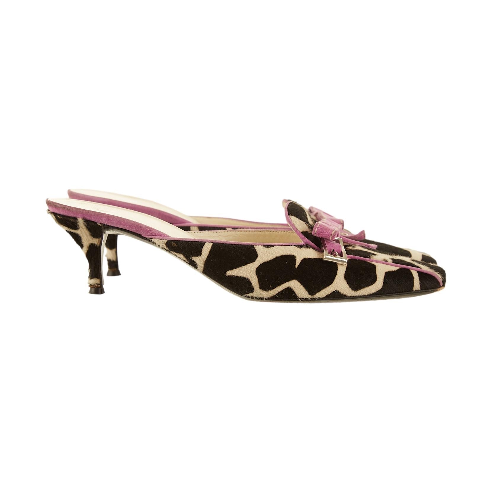 Prada Giraffe Kitten Heels