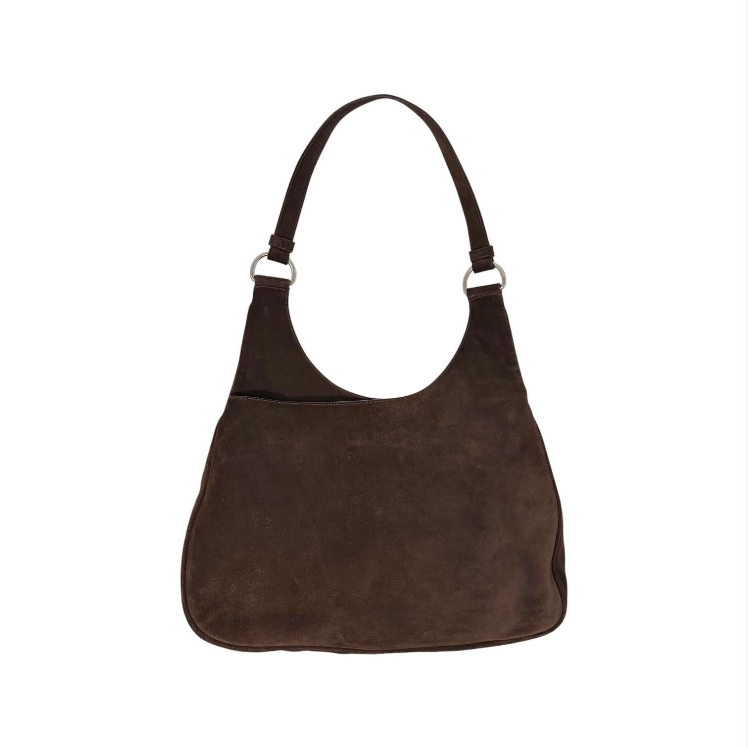 Prada Brown Suede Shoulder Bag