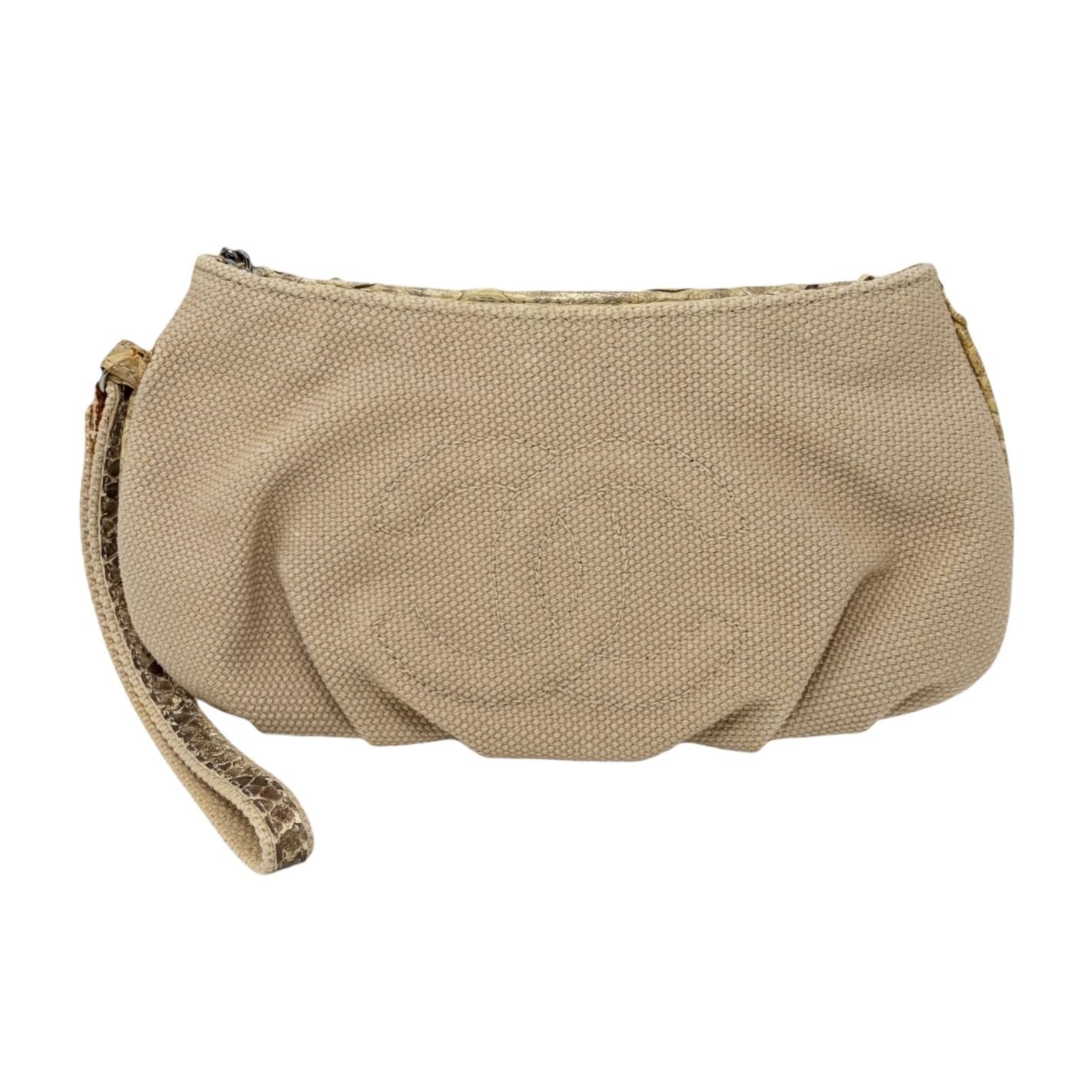Chanel Natural Python Wristlet