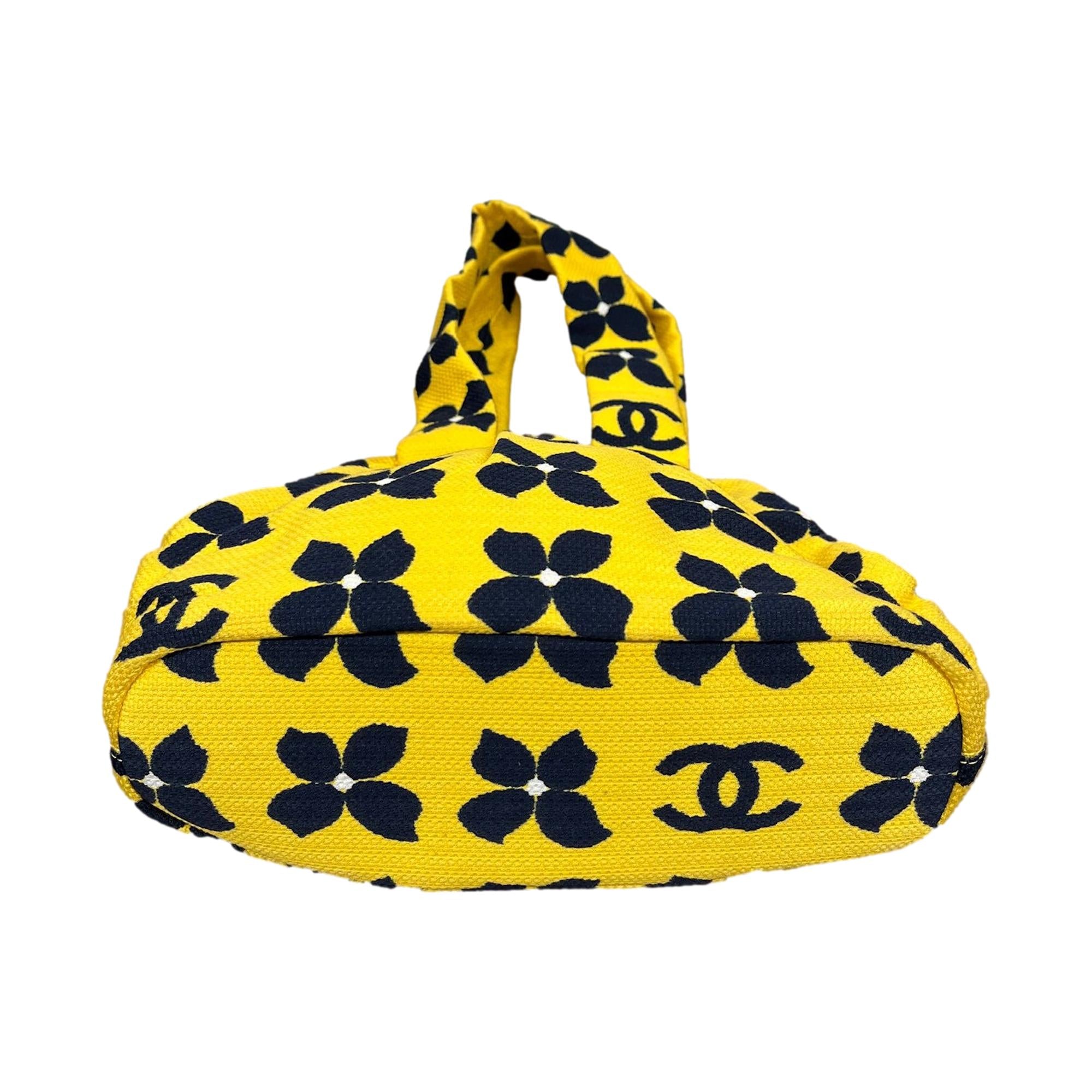 Chanel Yellow Print Shoulder Bag