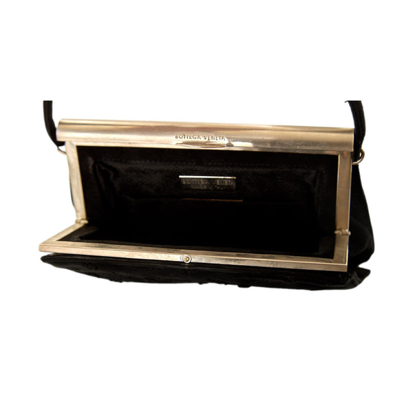 Bottega Veneta Black Embroidered Suede Bag