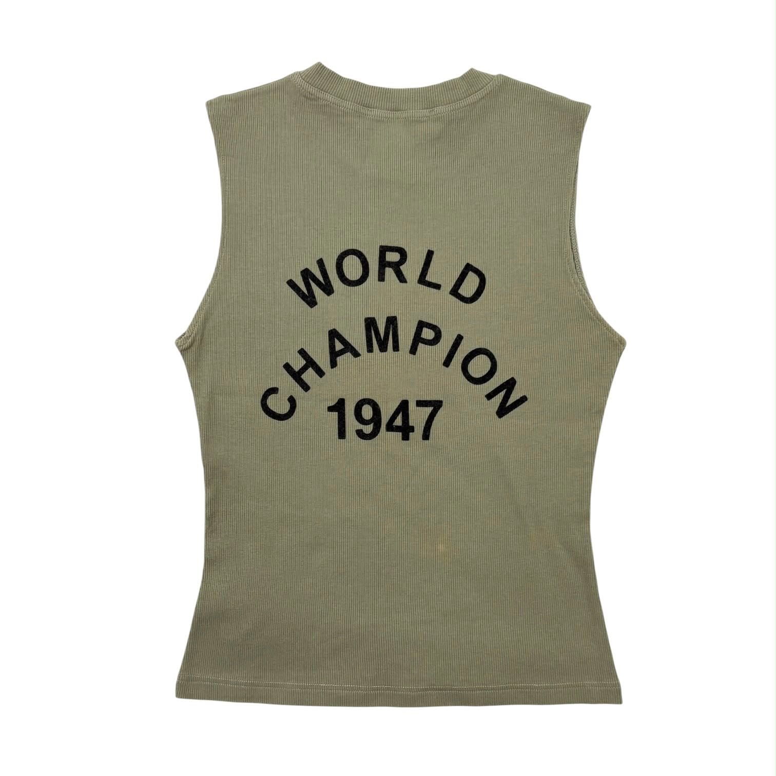 Dior J'Adore Army Green Ribbed Tank