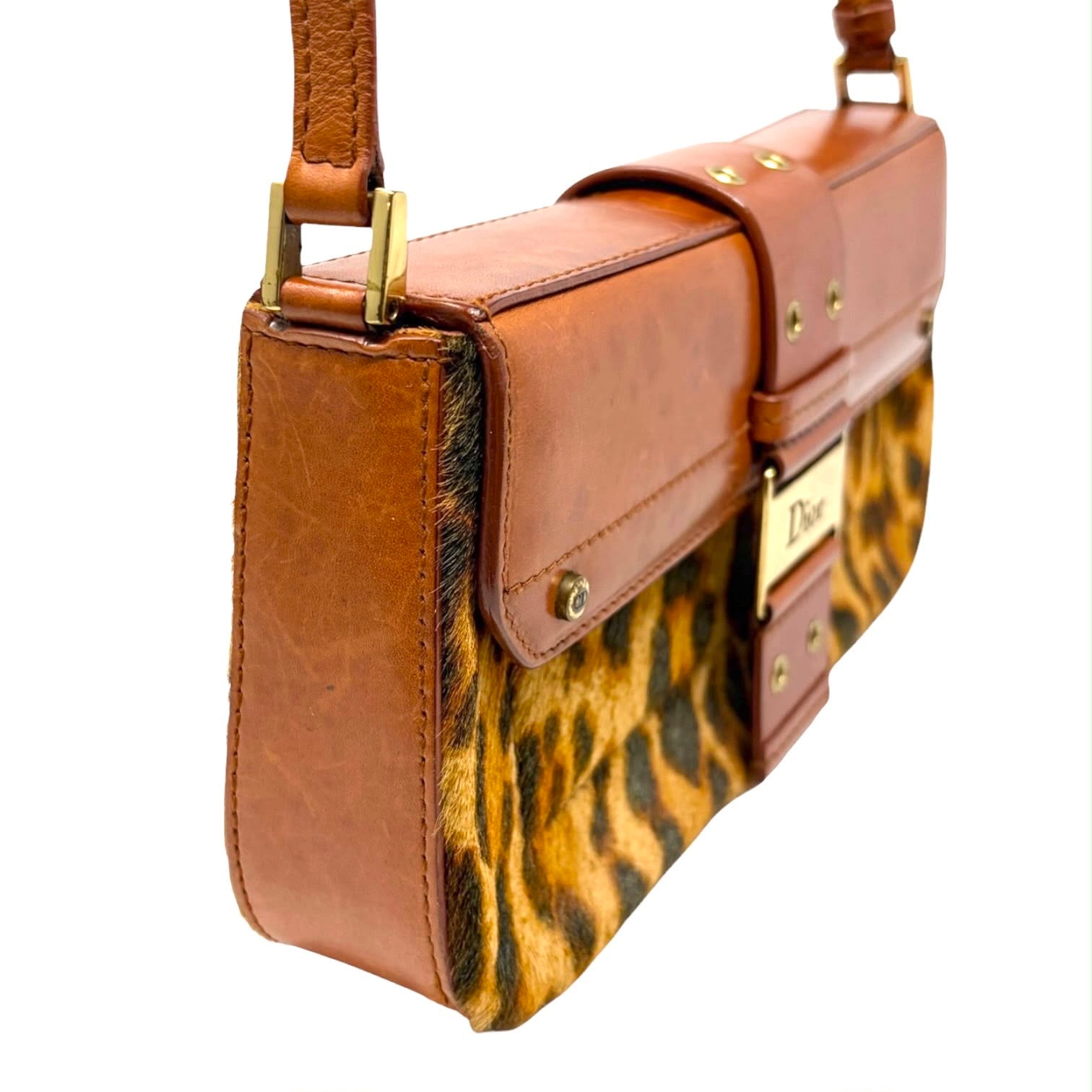 Dior Cheetah Calf Hair Shoulder Bag