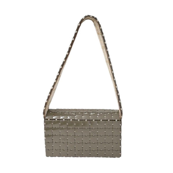 Chanel Grey Logo Shoulder Bag