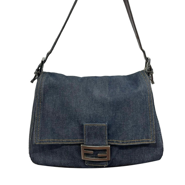 Fendi Denim Mamma Baguette Bag