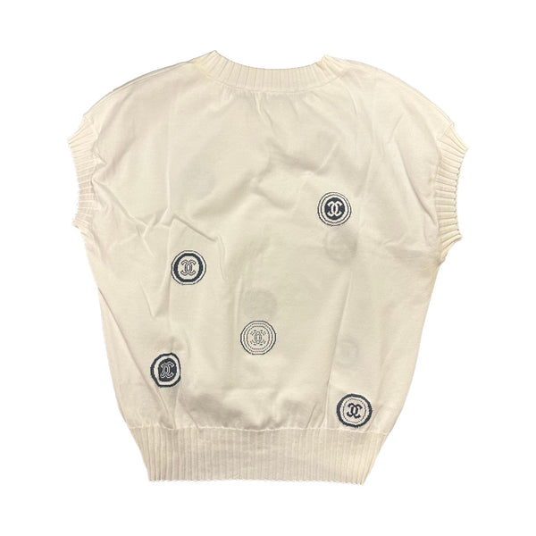 Chanel White Logo Vest
