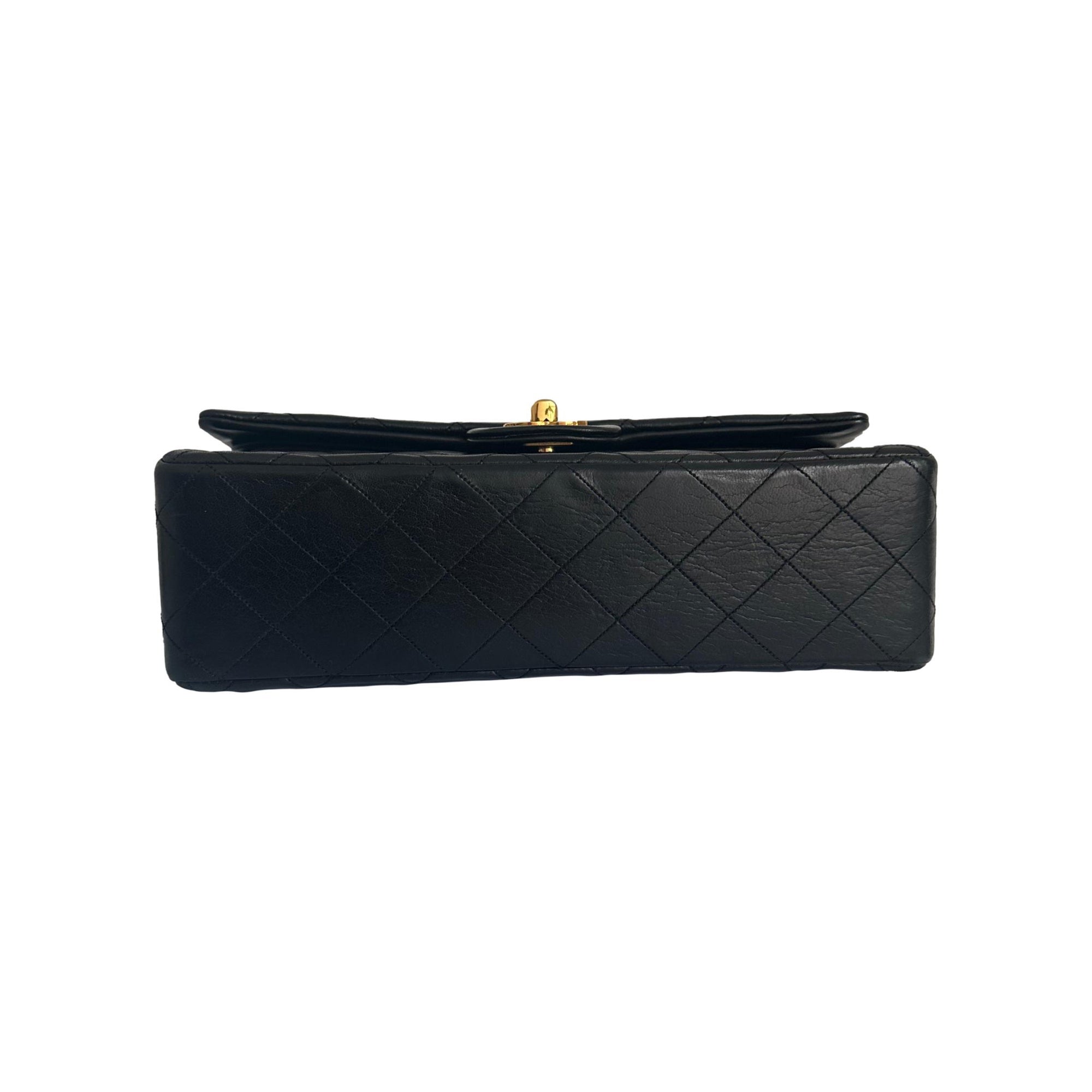 Chanel Black Lambskin Medium Double Flap Bag