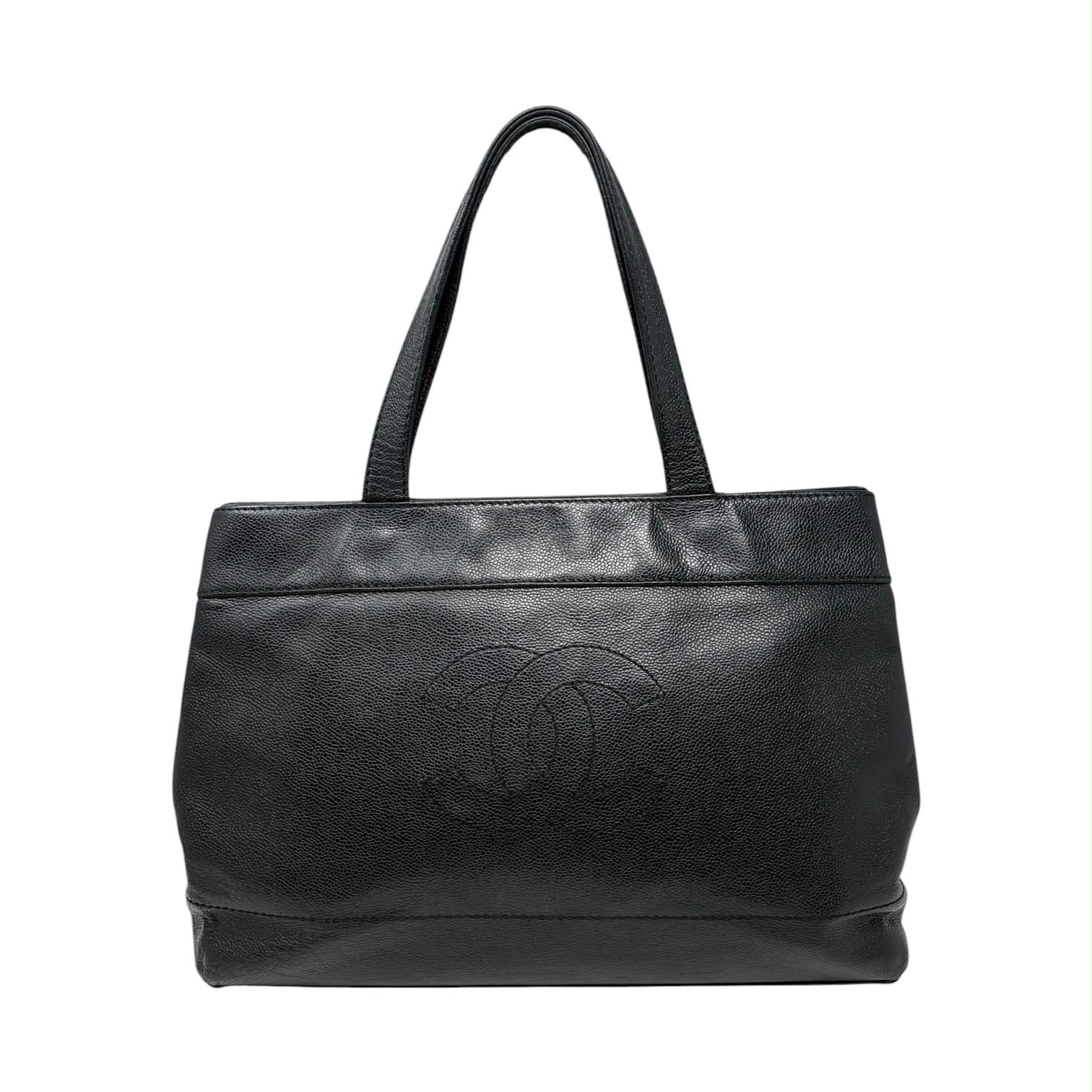 Chanel Black Leather Shoulder Tote