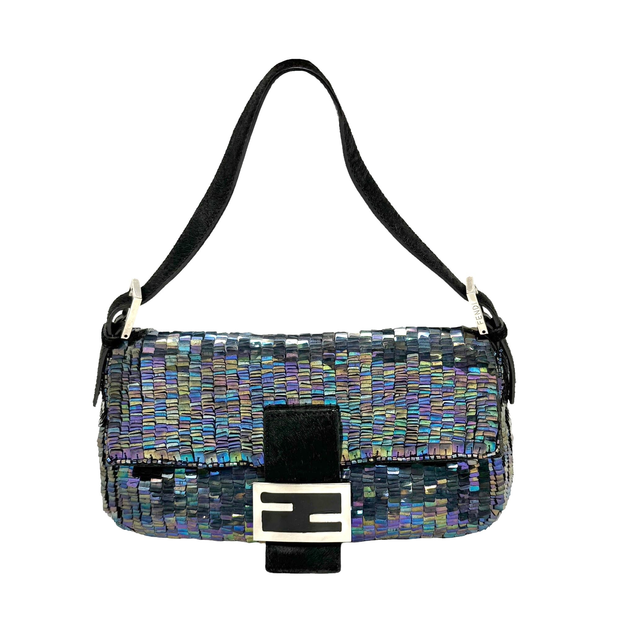 Fendi Iridescent Sequin Baguette