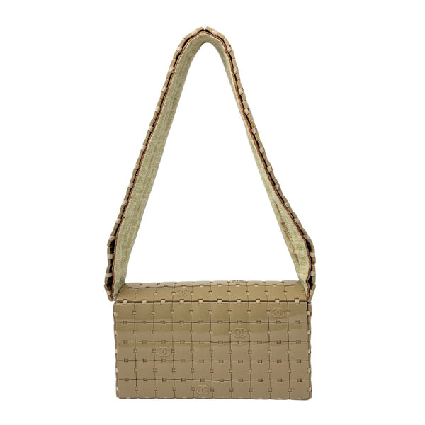 Chanel Beige Logo Puzzle Shoulder Bag