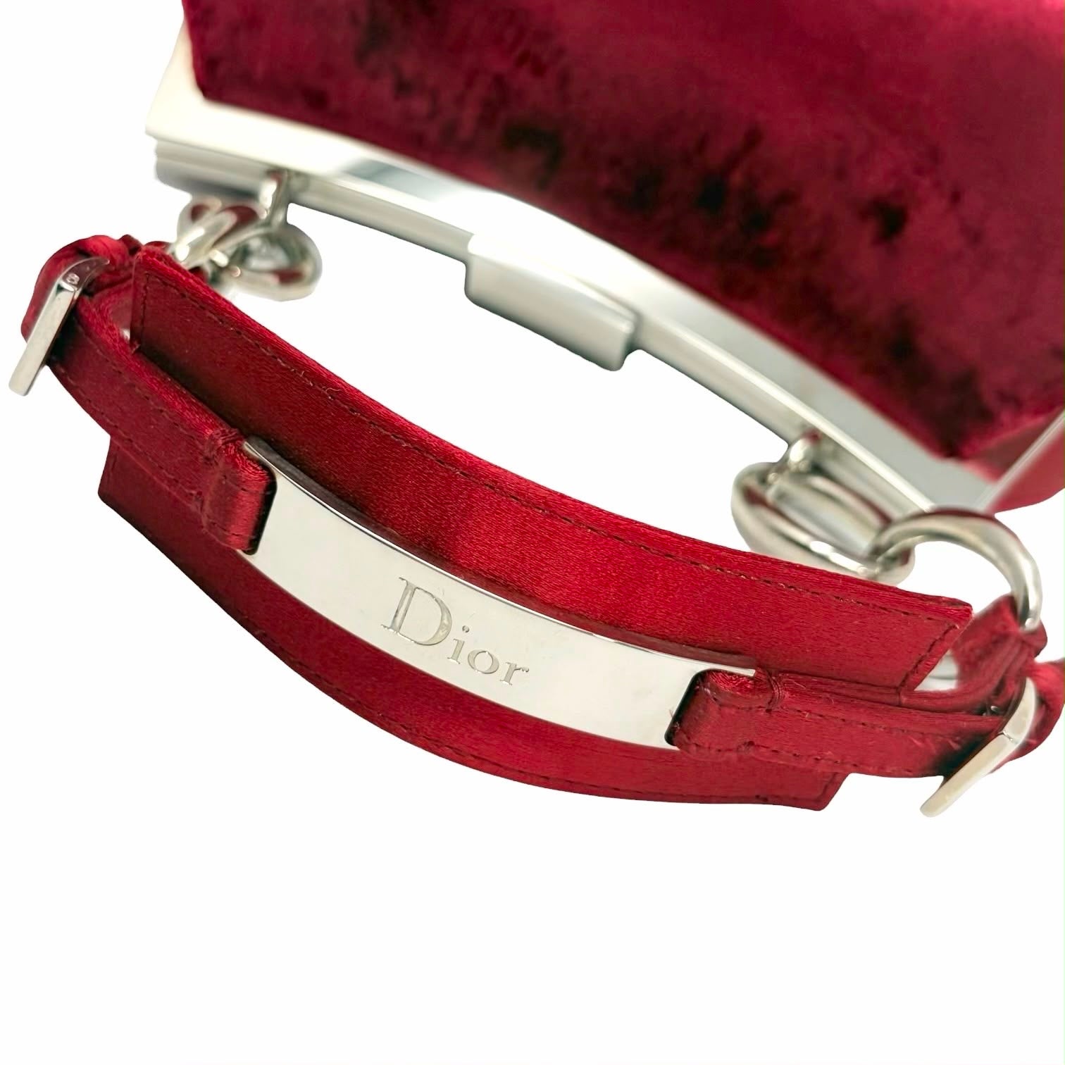 Dior Rose Mini Logo Top Diva Bag