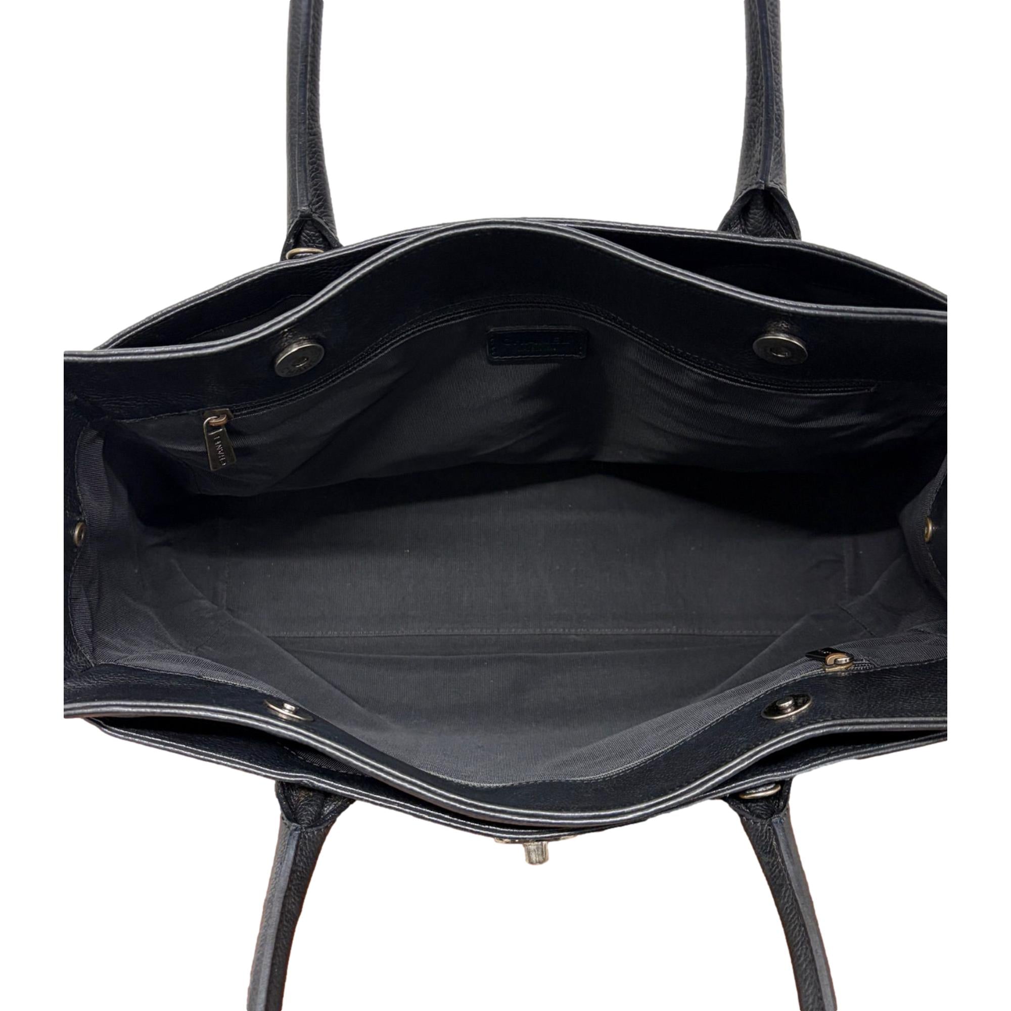 Chanel Black Caviar Cerf Tote