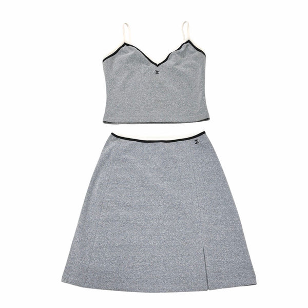 Chanel Grey Logo Stretch Set
