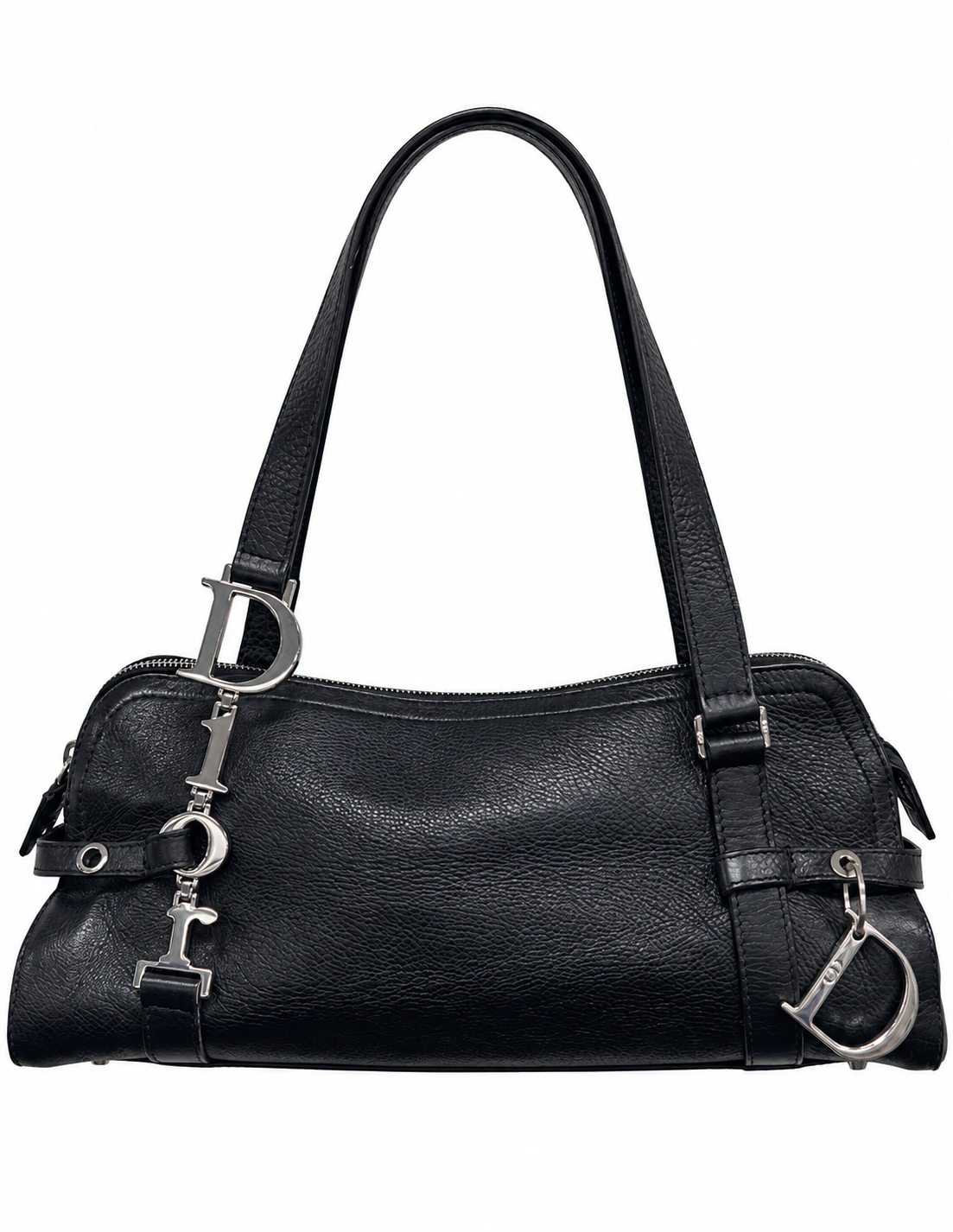 Dior Black Long Leather Shoulder Bag