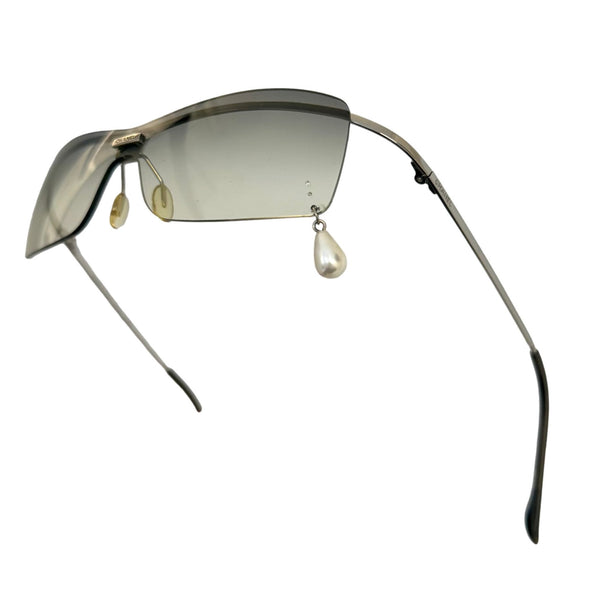 Chanel Pearl Teardrop Rimless Sunglasses