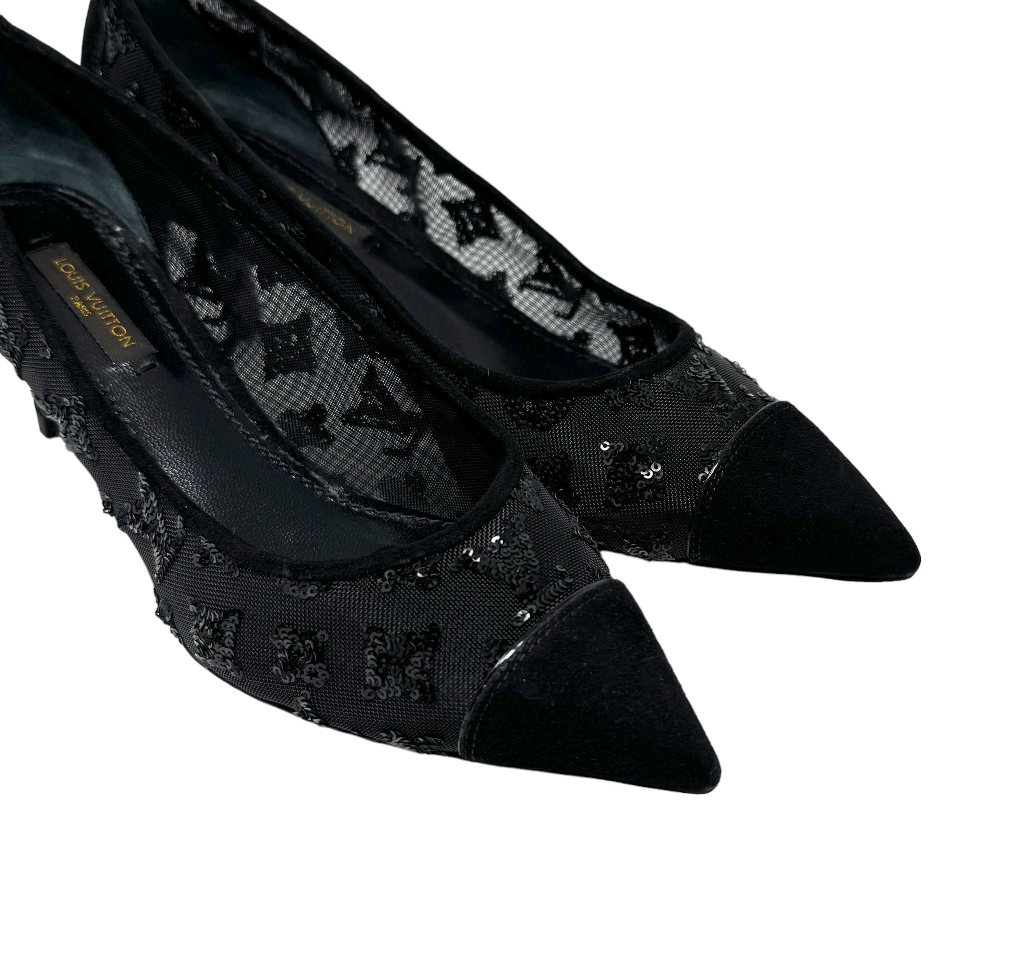 Louis Vuitton - Authenticated Ballet Flats - Suede Black for Women, Good Condition