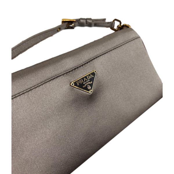 Prada Slate Satin Mini Top Handle Bag