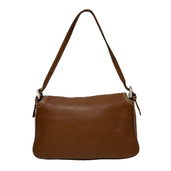 Fendi Brown Leather Mini Baguette