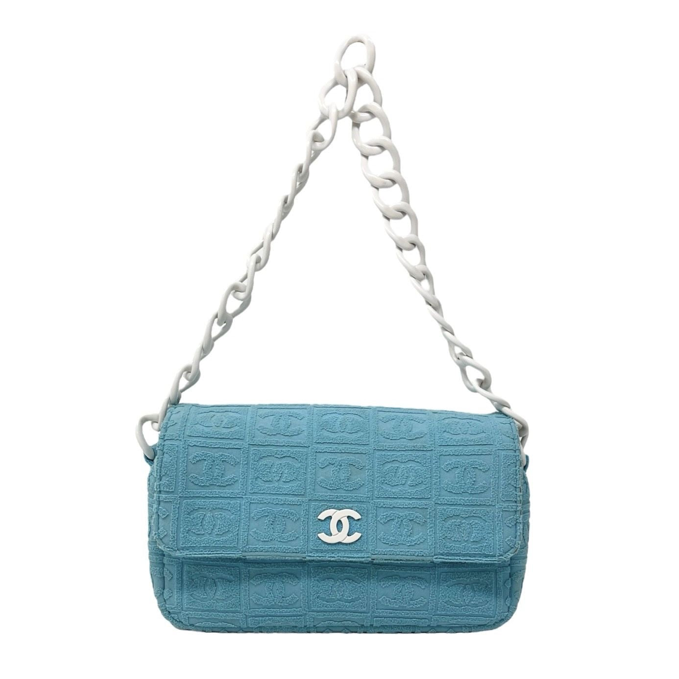 Chanel Baby Blue Terry Shoulder Bag