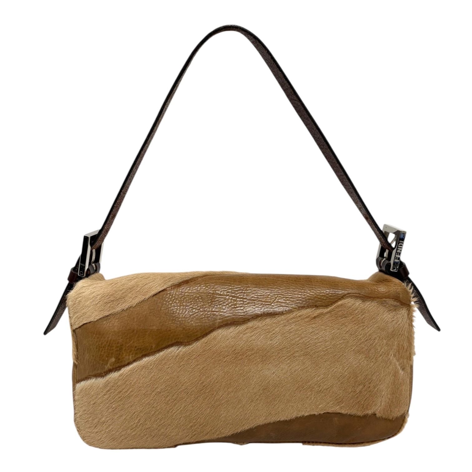 Fendi Tan Calf-Hair Baguette Bag